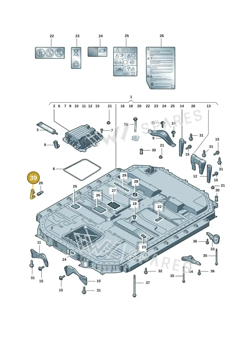 4KE915502A — Audi E-tron (2020-2023) diagram 4kc915520, position 39