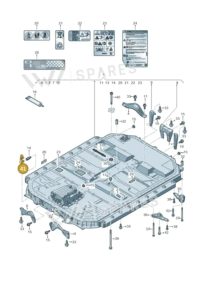 4KE915502A — Audi Q8 e-tron (2018-2025) diagram 586915510, position 41