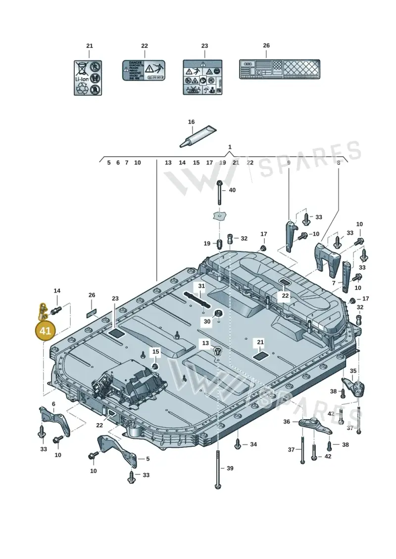 4KE915502A — Audi Q8 e-tron (2018-2025) diagram 586915500, position 41