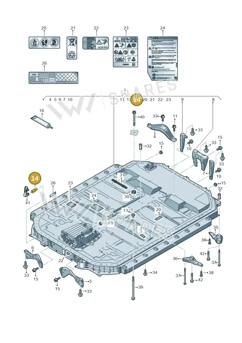 4KE915529B — Audi Q8 e-tron (2018-2025) diagram 586915510, position 14