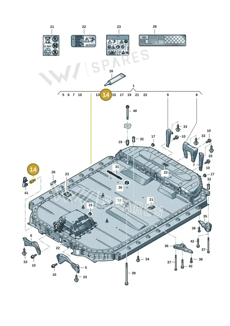4KE915529B — Audi Q8 e-tron (2018-2025) diagram 586915500, position 14