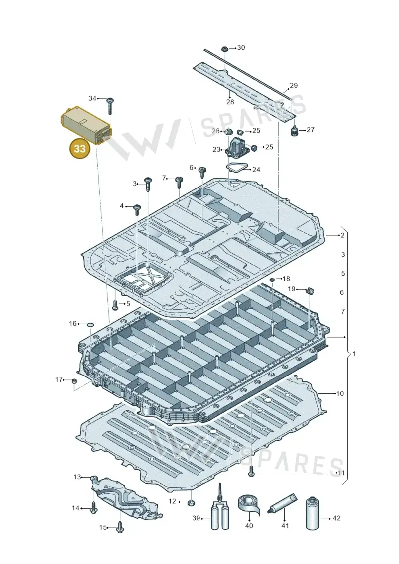 4KE915599P — Audi Q8 e-tron (2018-2025) diagram 586915560, position 33