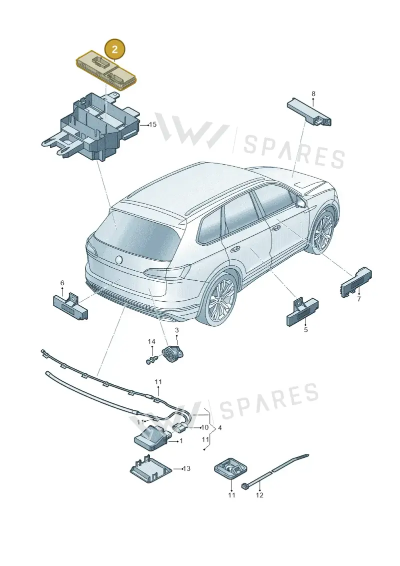 4KE959107A — Volkswagen Touareg (2017-2025) diagram 439909000, position 2
