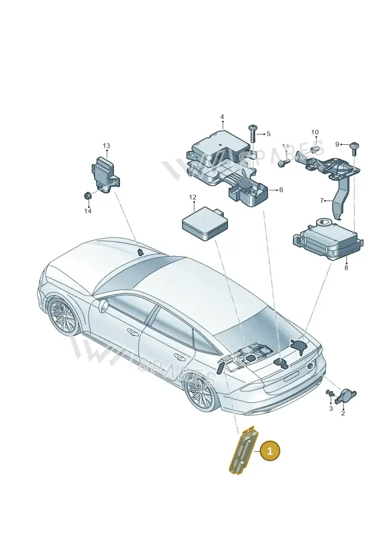 4KE959107 — Audi RS7 Sportback (2019-2025) diagram 435959400, position 1