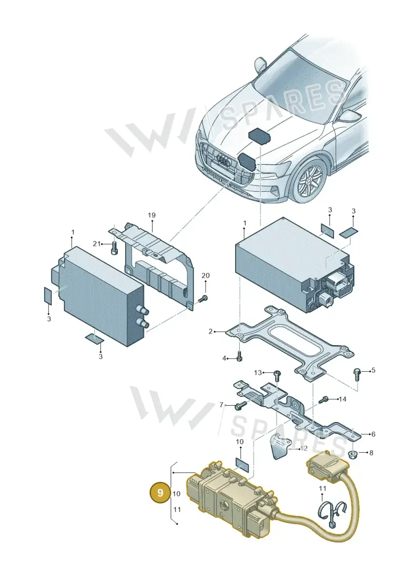 4KE971054H — Audi Q8 e-tron (2018-2025) diagram 586915800, position 9