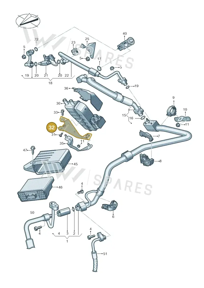 4KL121224 — Audi Q8 e-tron (2018-2025) diagram 586260850, position 32
