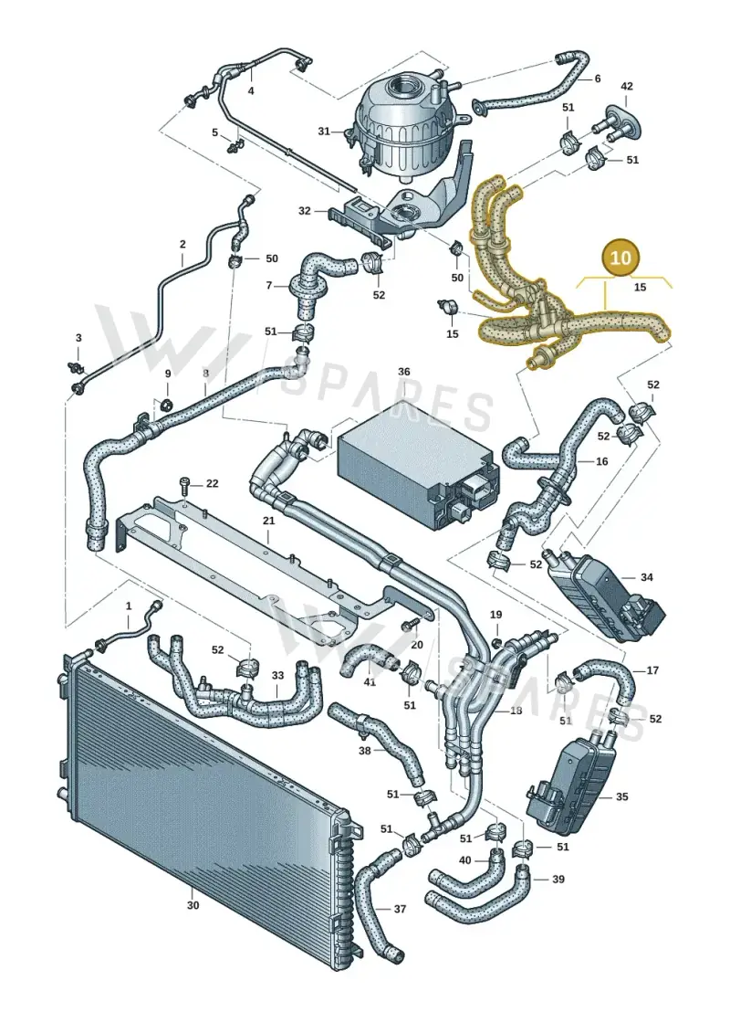 4KL819316B — Audi Q8 e-tron (2018-2025) diagram 586121000, position 10