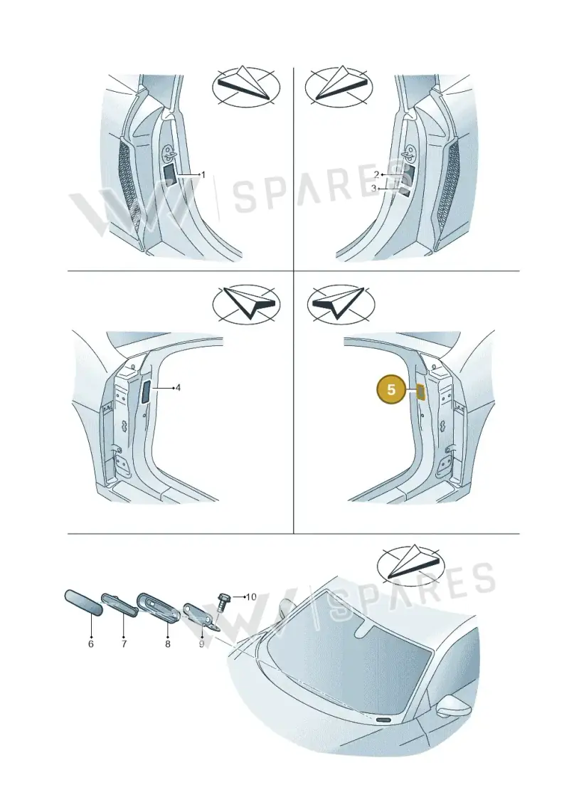 4L0000279AH — Audi R8 Spyder (2015-2024) diagram 872010150, position 5