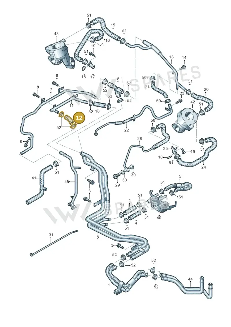 4L0121054 — Audi Q7 qu. 3.0 TDI (2009-2015) diagram 493121420, position 12