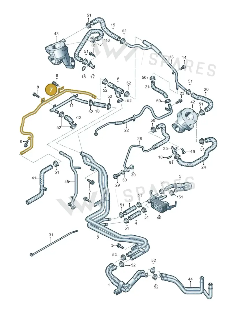 4L0121398 — Audi Q7 qu. 3.0 TDI (2009-2015) diagram 493121420, position 7