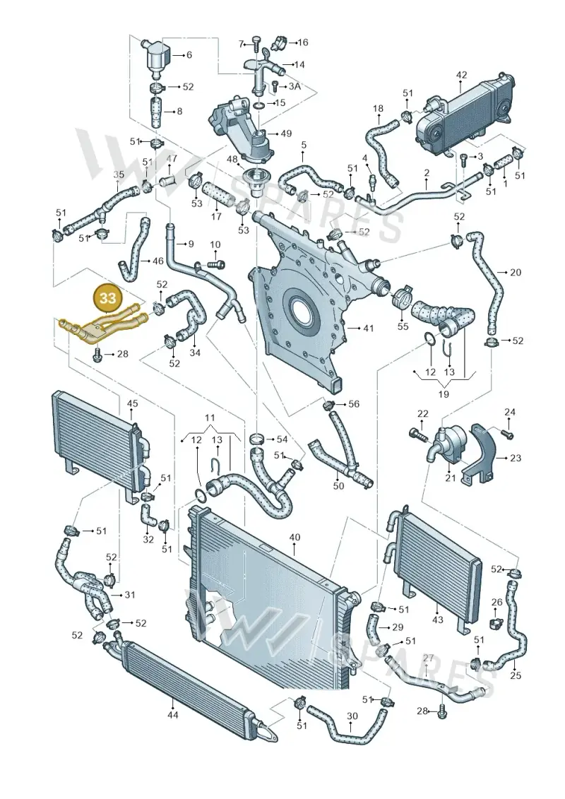 4L0121400 — Audi Q7 qu. 3.0 TDI (2009-2015) diagram 493121430, position 33