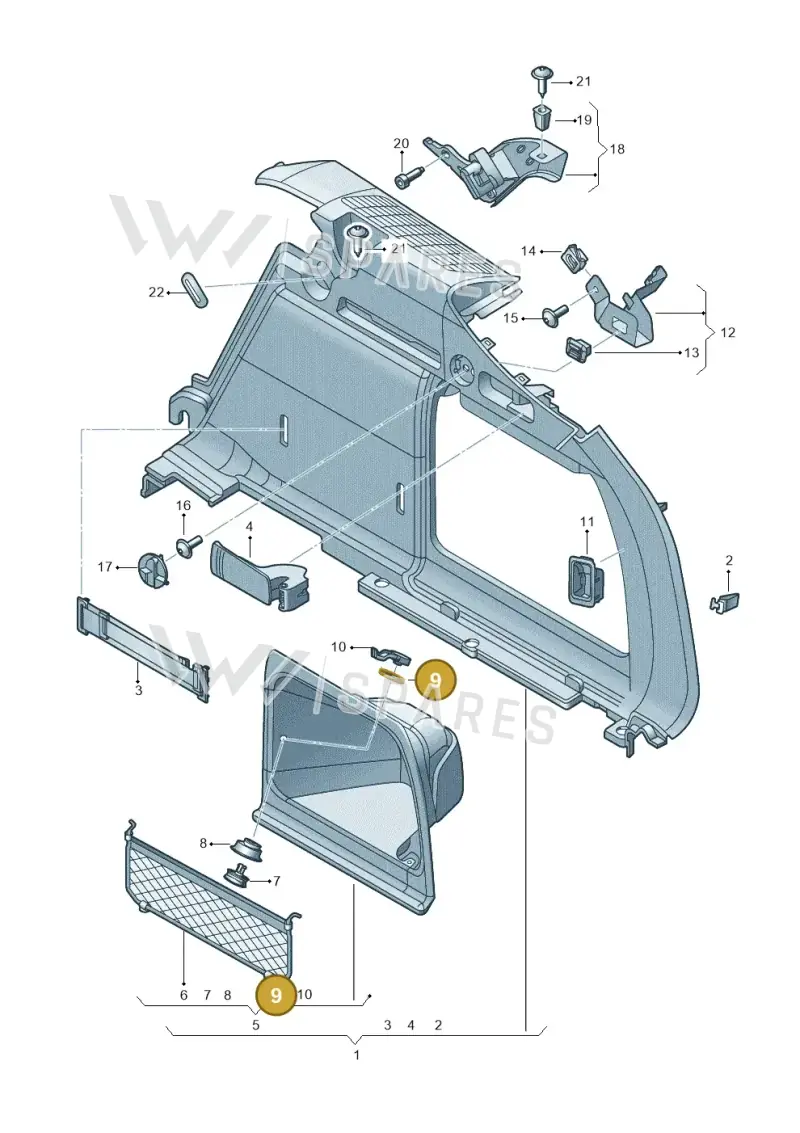 4L0863783 — Audi RS4 Avant (2017-) diagram 849863900, position 9
