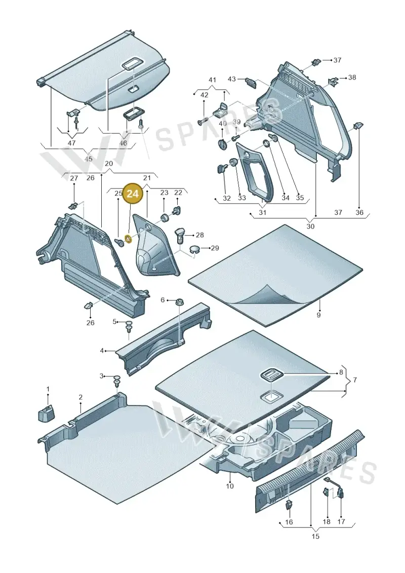 4L0863783 — Audi Q3 1.4 (2016-) diagram 855863900, position 24