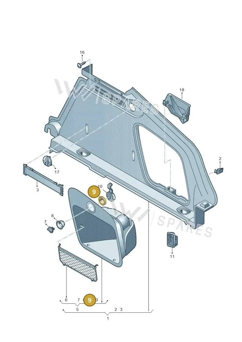 4L0863783 — Audi RS5 Sportback (2017-) diagram 897863900, position 9
