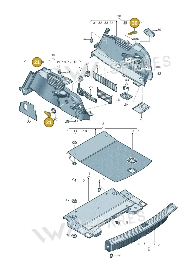 4L0867468A9B9 — Audi RS5 Sportback (2017-2025) diagram 897863800, position 21+36