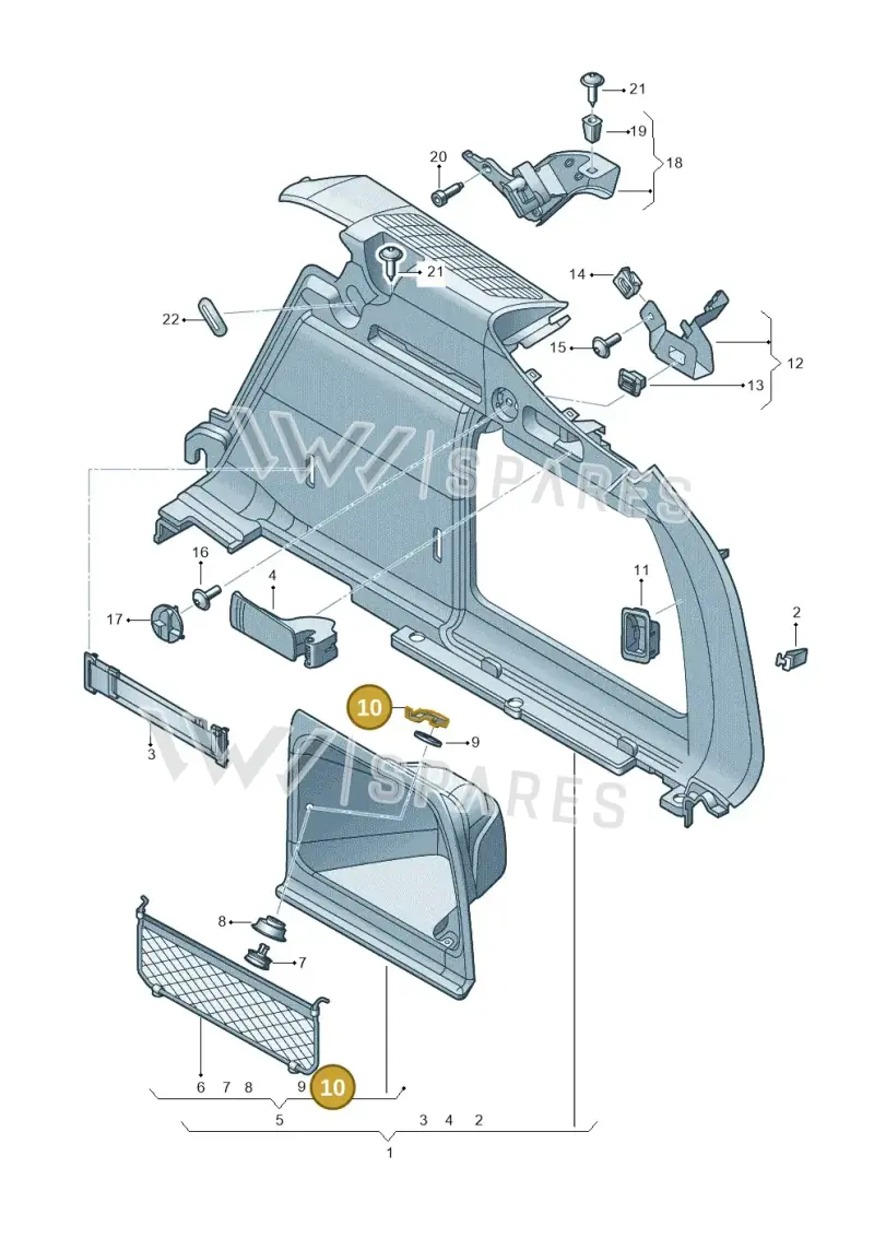 4L0867468A9B9 — Audi RS4 Avant (2017-2025) diagram 849863900, position 10