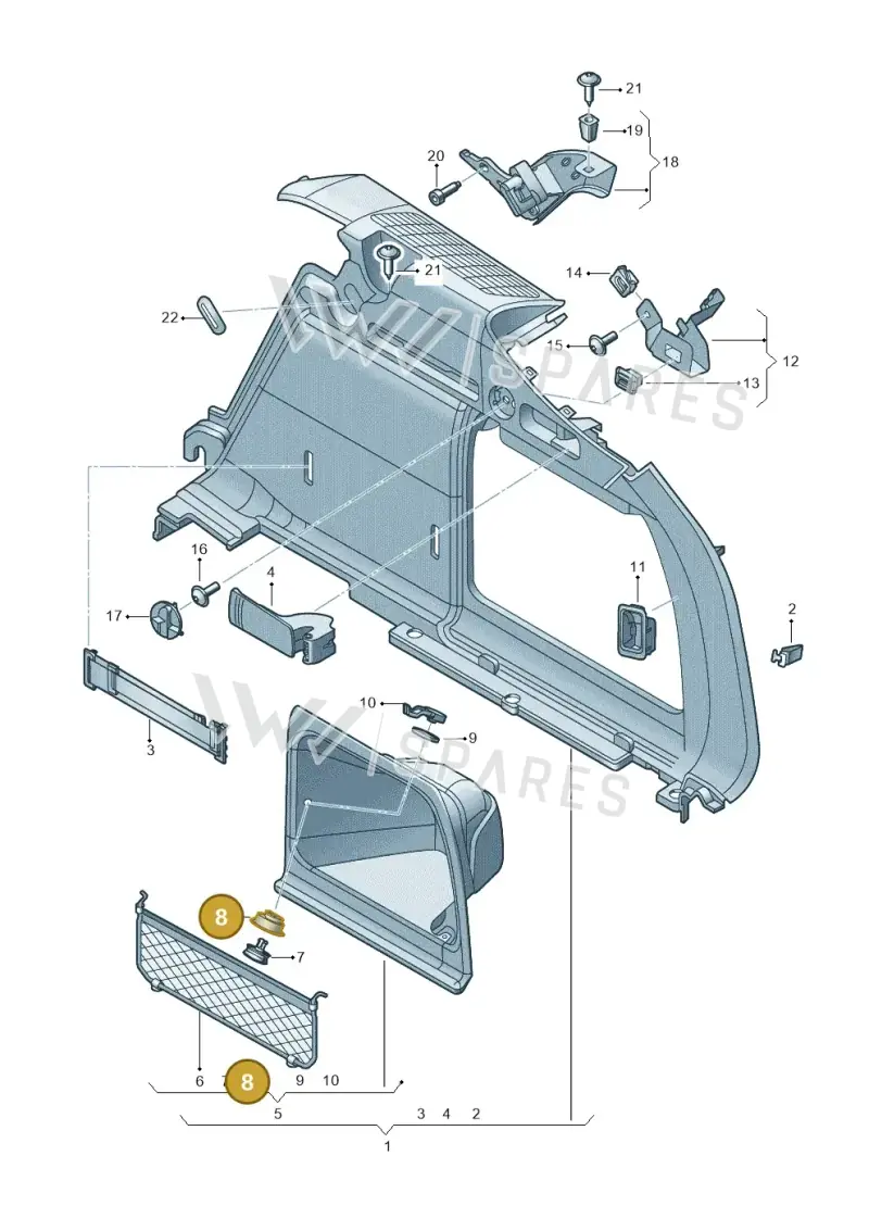4L0867953 — Audi RS4 Avant (2017-) diagram 849863900, position 8