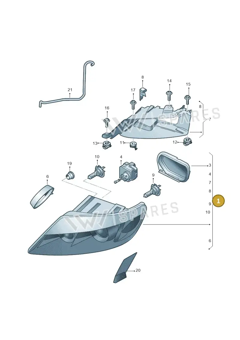 4L0941003AE — Audi Q7 qu. 3.0 TDI (2009-2015) diagram 675941000, position 1