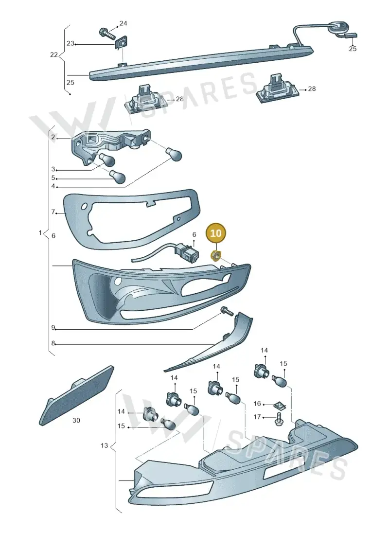 4L0945230A — Audi Q3 1.4 (2016-) diagram 728945000, position 10