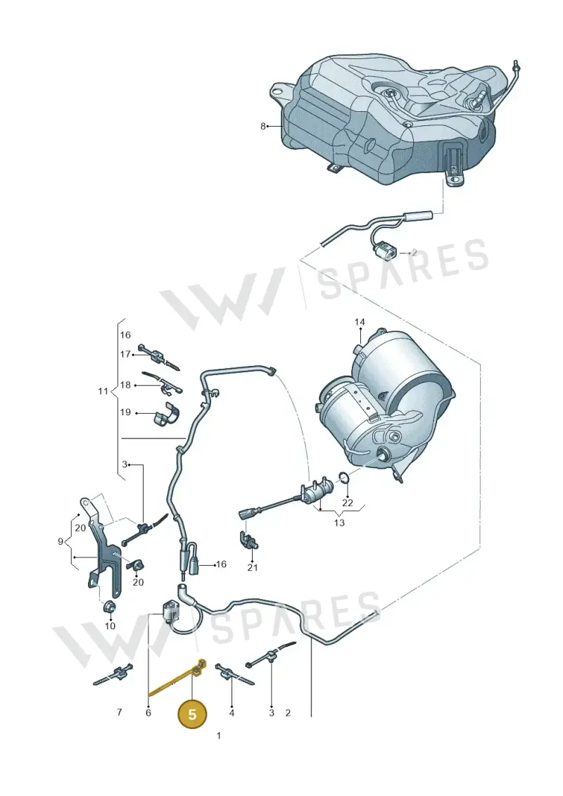 4L0971003A — Audi A7 Sportback (2014-2018) diagram 798201340, position 5