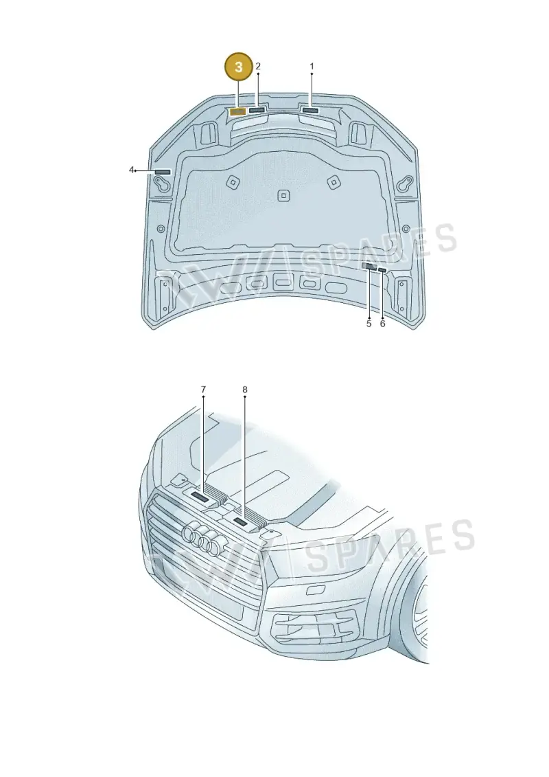 4M0010504F — Audi Q7 (2015-2025) diagram 859010100, position 3