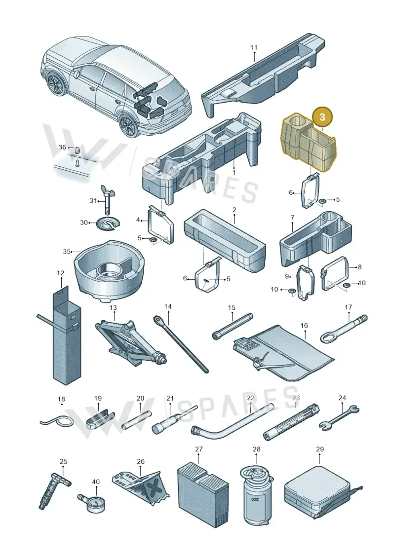 4M0012109H — Audi Q7 (2015-2025) diagram 859011100, position 3