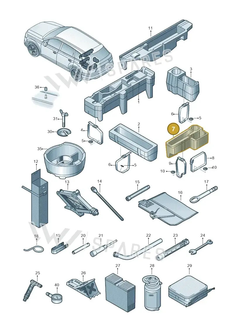 4M0012120F — Audi Q7 (2015-2025) diagram 859011100, position 7