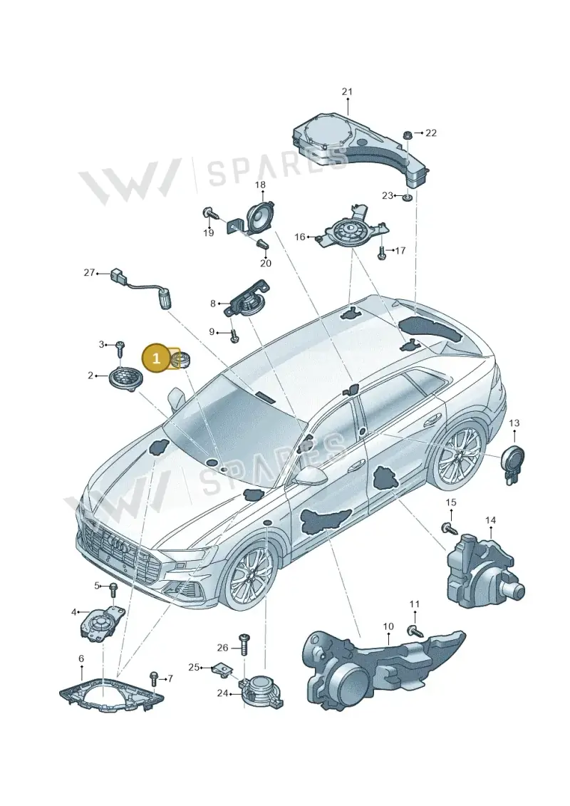 4M0035397 — Audi RS Q8 Quattro (2019-) diagram 429035350, position 1