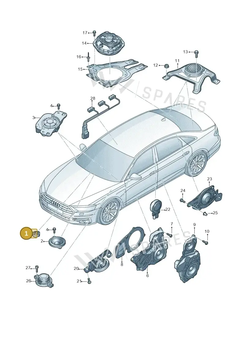 4M0035397 — Audi A8L (2017-2022) diagram 838035350, position 1