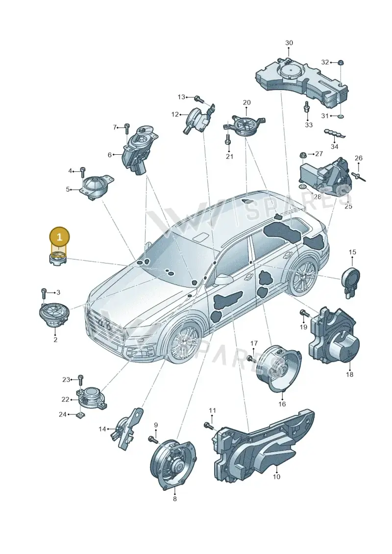 4M0035397 — Audi Q7 qu. 3.0 TDI (2015-2019) diagram 859035360, position 1