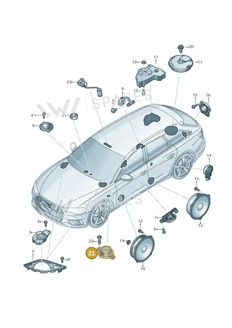 4M0035454B — Audi RS6 Avant (2019-2025) diagram 430035360, position 21