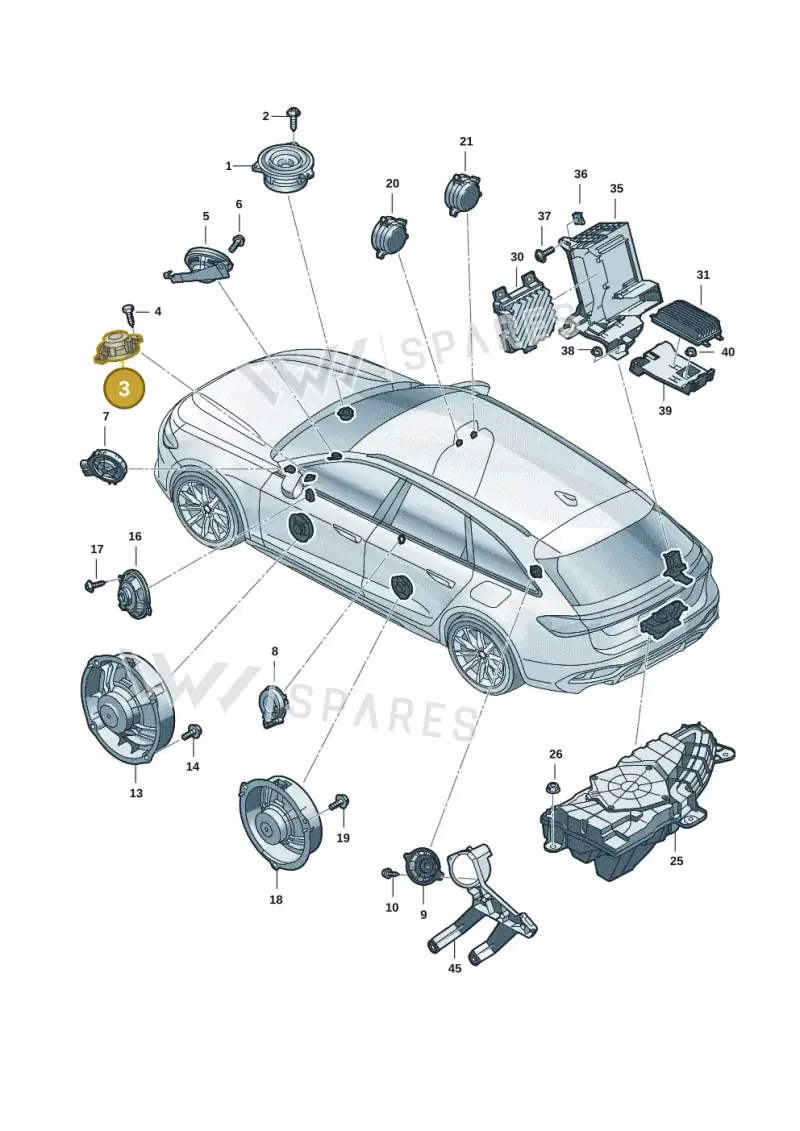 4M0035454B — Audi A5 Limousine (2024-2025) diagram 8wh035350, position 3
