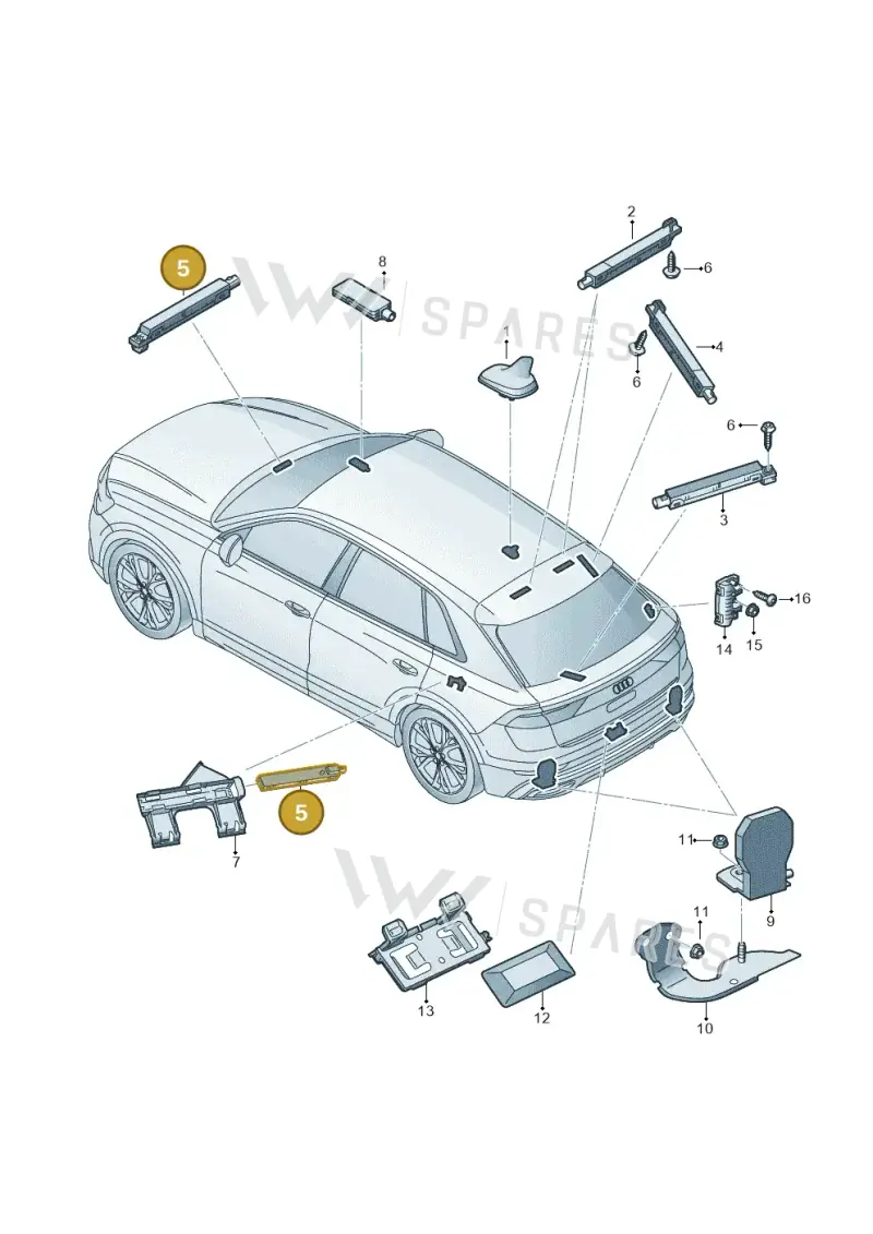 4M0035504A — Audi Q8 (2018-2025) diagram 429035010, position 5