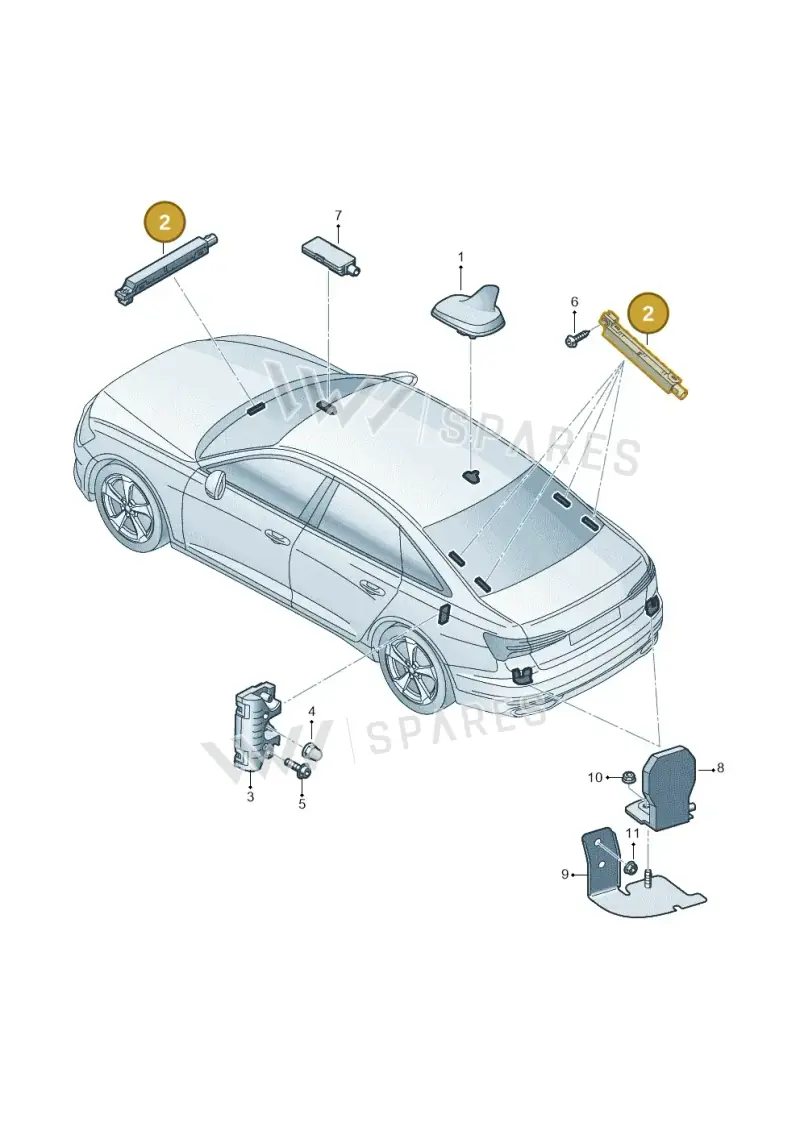 4M0035504A — Audi A6 (2018-2025) diagram 430035100, position 2