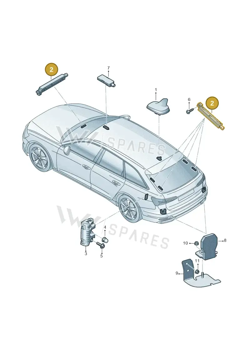 4M0035504A — Audi RS6 Avant (2019-2025) diagram 430035150, position 2