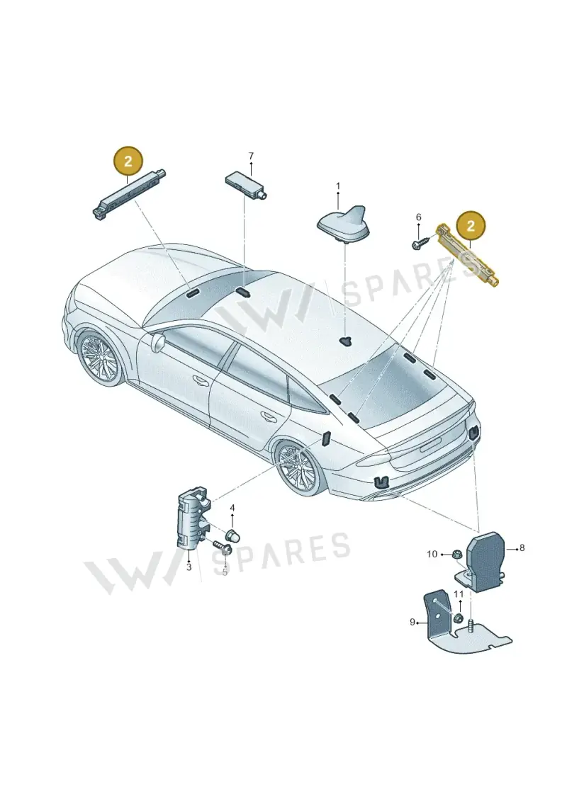 4M0035504A — Audi RS7 Sportback (2019-2025) diagram 435035100, position 2