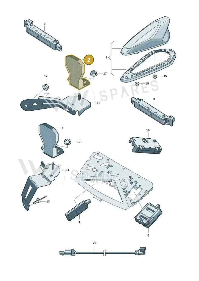 4M0035507A — Audi A5 Limousine (2024-2025) diagram 8wk035100, position 2+3