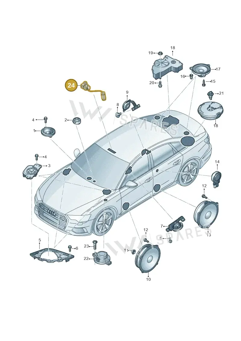 4M0035711 — Audi A6 2.0 (2018-) diagram 430035350, position 24