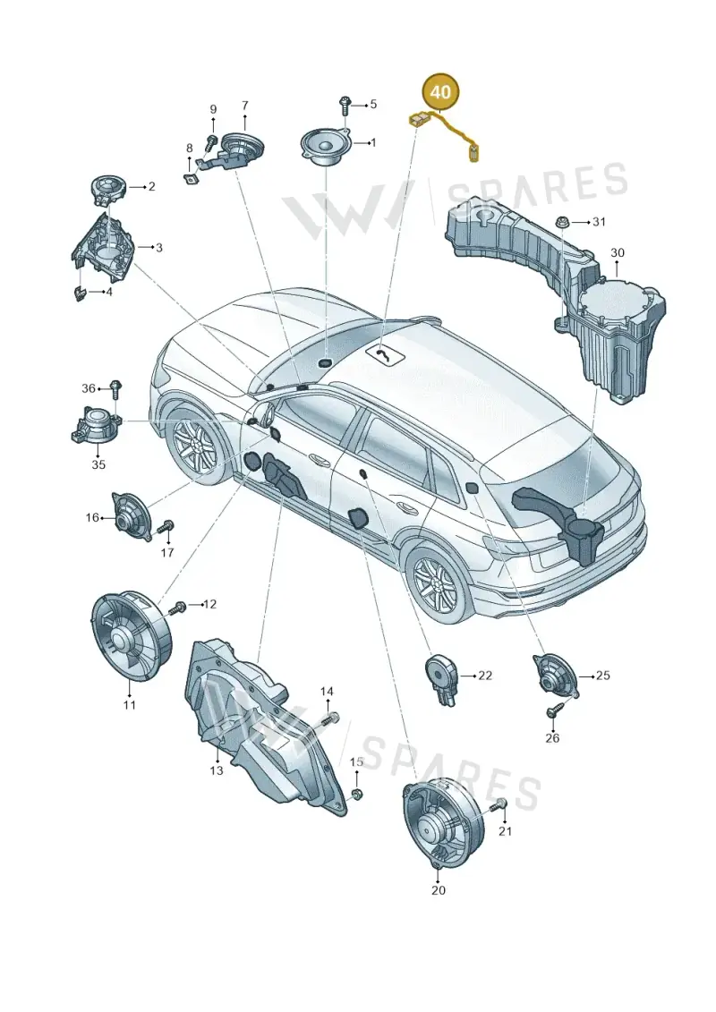 4M0035711 — Audi Q8 e-tron (2018-2020) diagram 586035350, position 40