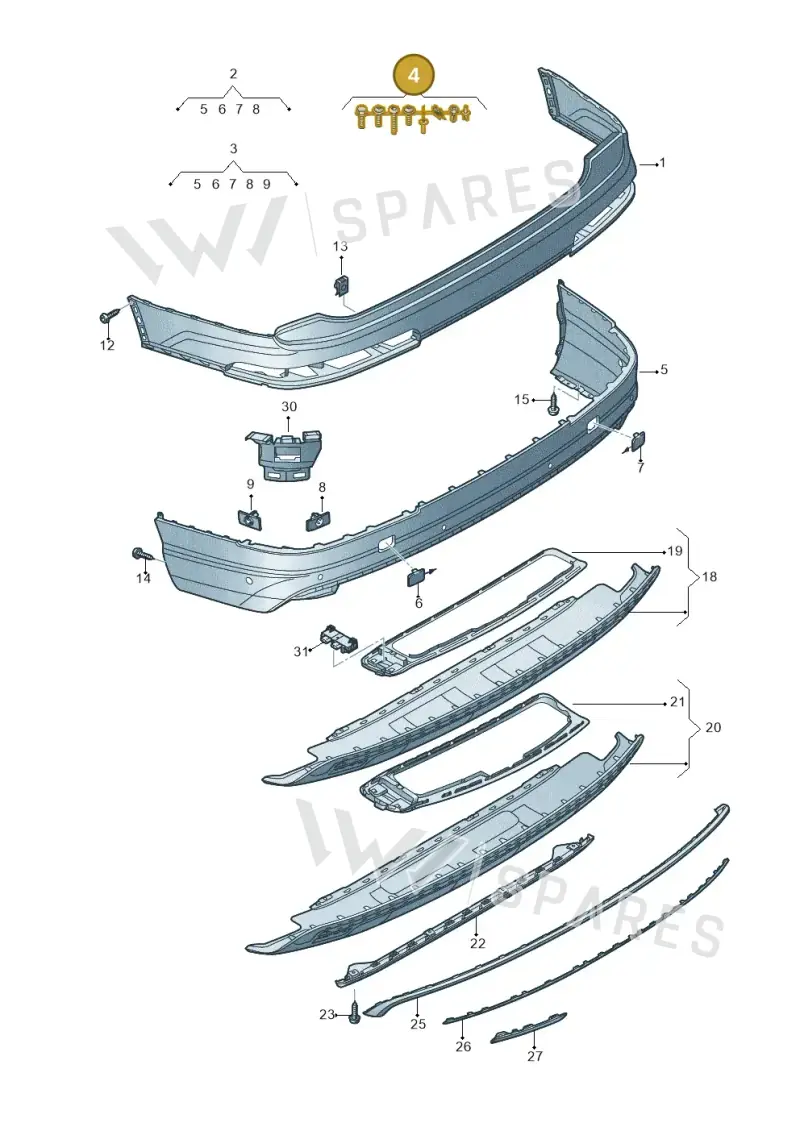4M0098627 — Audi Q7 (2015-2025) diagram 859807650, position 4