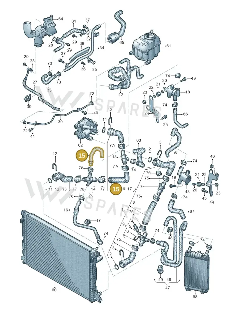 4M0121056AB — Audi Q7 qu. 3.0 TDI (2015-2019) diagram 859121210, position 15