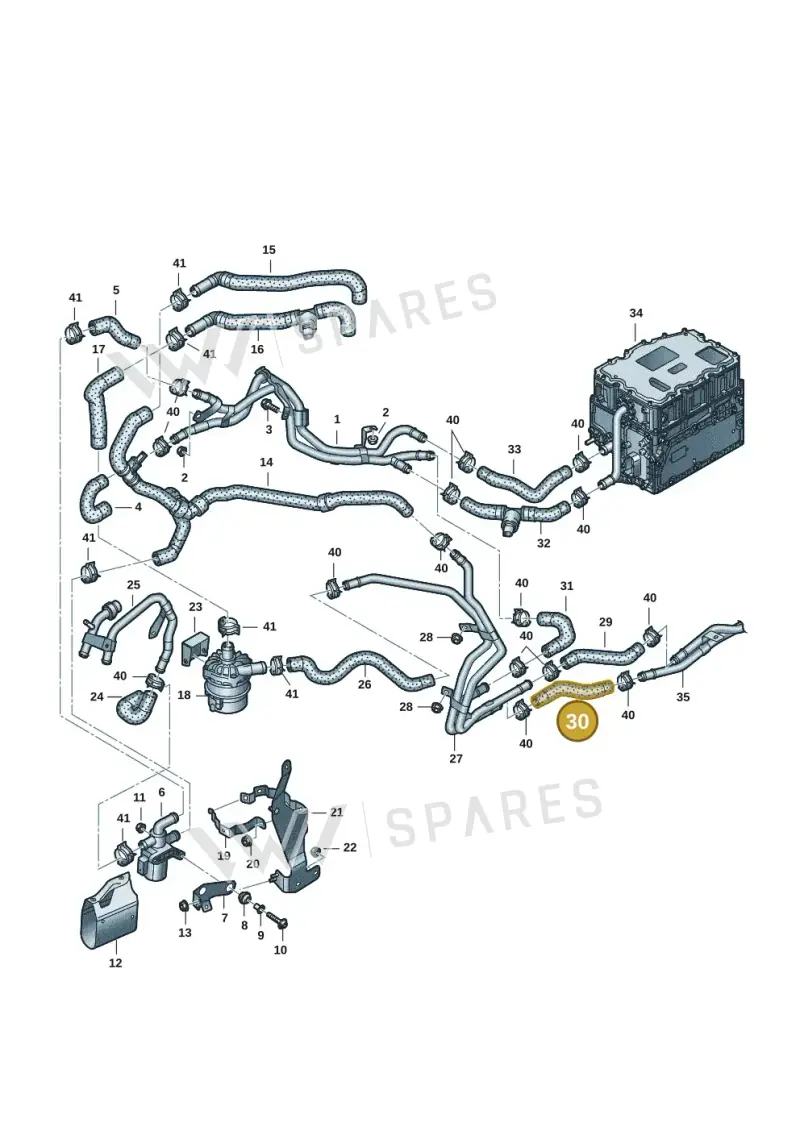 4M0121082L — Audi Q8 Quattro 3,0 (2018-) diagram 859121148, position 30