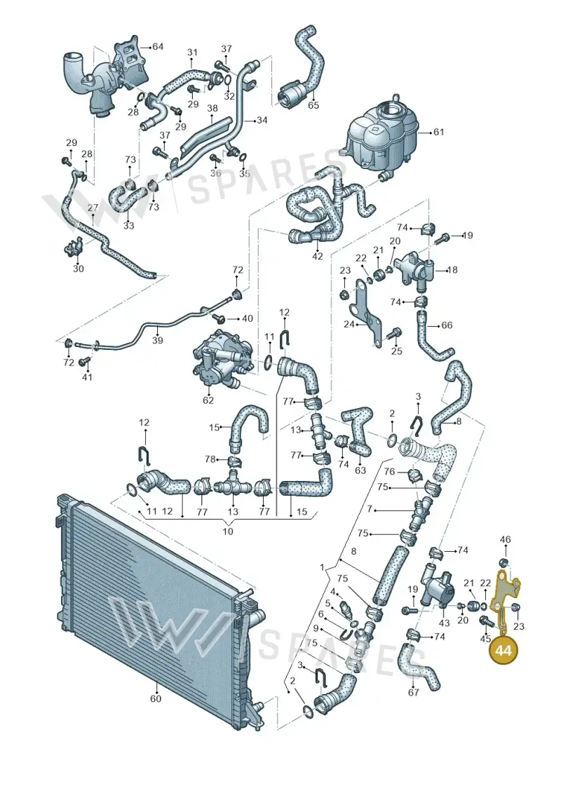 4M0121233CJ — Audi Q8 Quattro 3,0 (2018-) diagram 859121200, position 44
