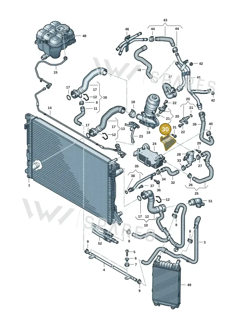 4M0121233CP — Audi Q8 Quattro 3,0 (2018-) diagram 859121188, position 30