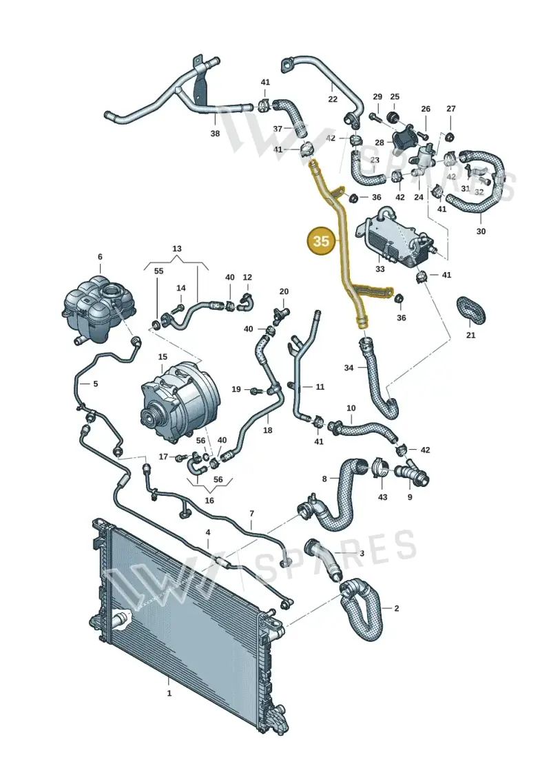 4M0121485BQ — Audi Q8 Quattro 3,0 (2018-) diagram 429121039, position 35
