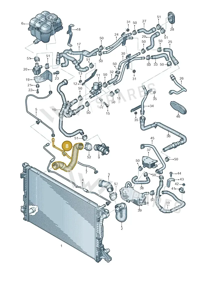4M0122055DA — Audi Q8 Quattro 3,0 (2018-) diagram 859121142, position 8