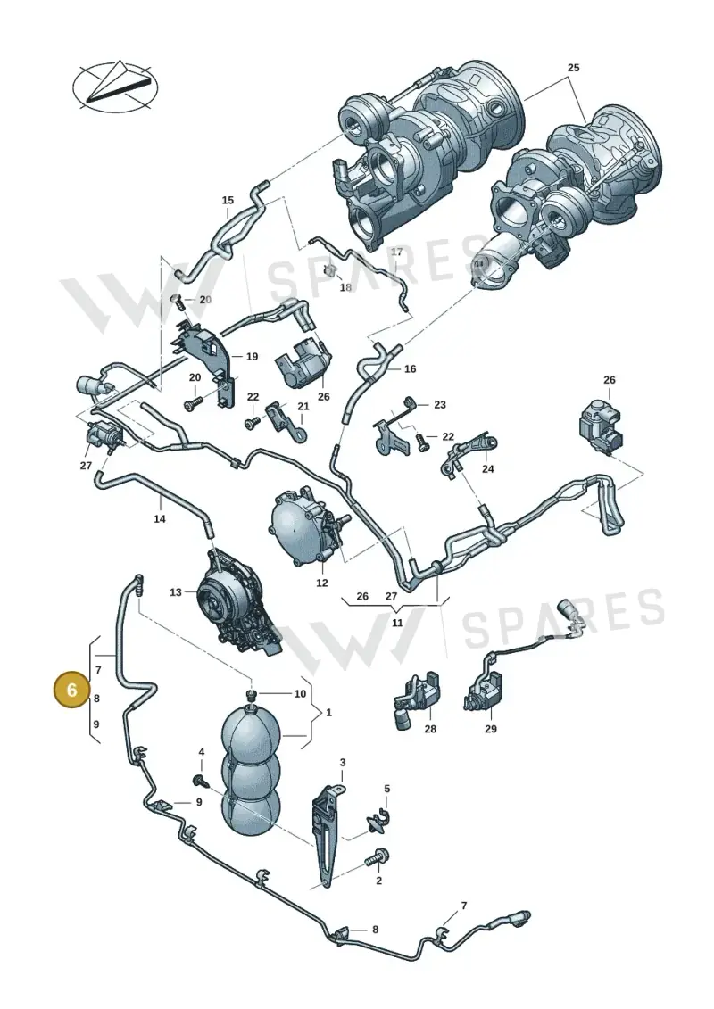 4M0131051D — Audi Q8 Quattro 3,0 (2018-) diagram 429133086, position 6