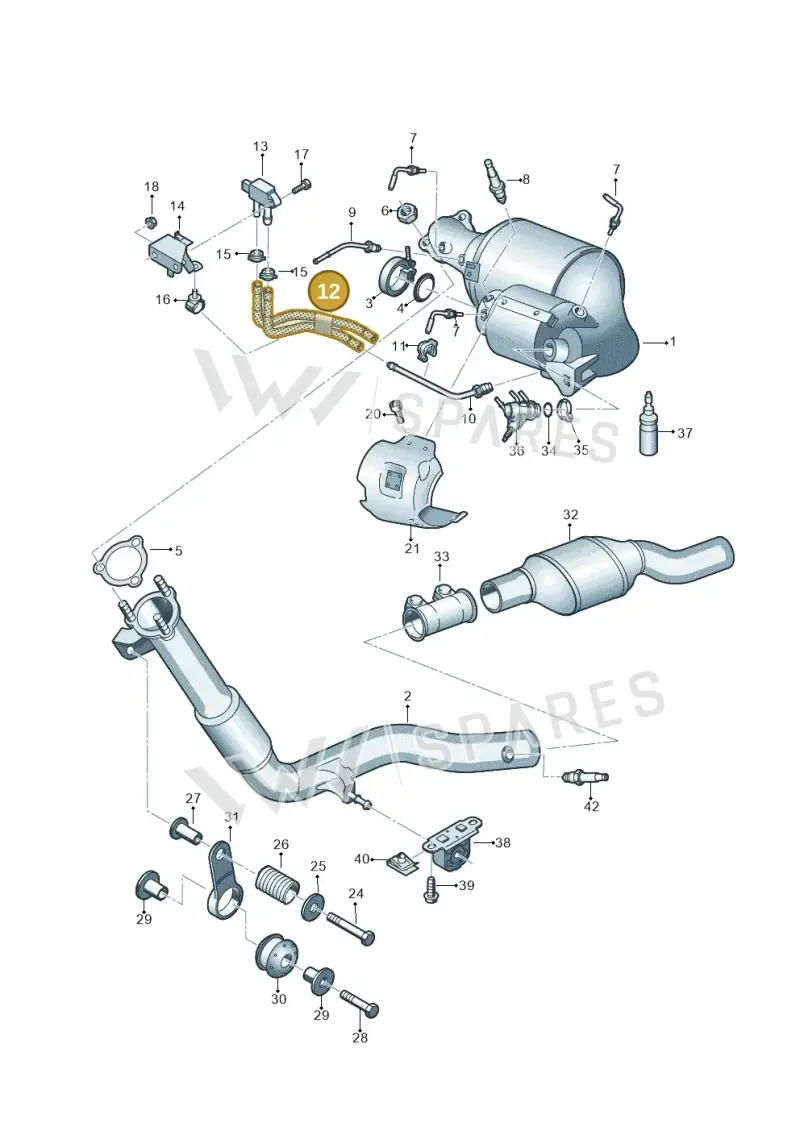 4M0131551C — Audi Q7 qu. 3.0 TDI (2015-2019) diagram 859253700, position 12
