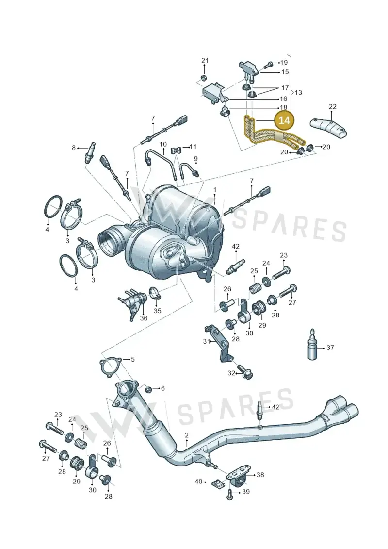 4M0131551C — Audi Q8 Quattro 3,0 (2018-) diagram 859253760, position 14