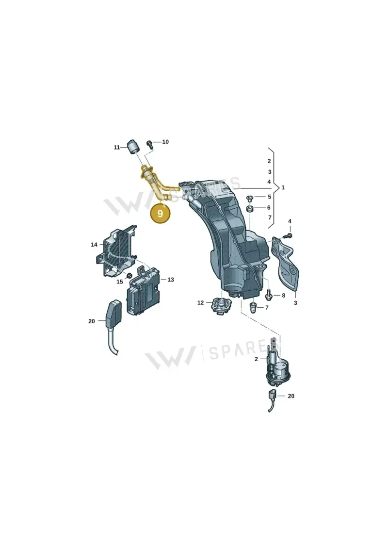 4M0131963G — Audi Q8 (2018-2025) diagram 859201400, position 9